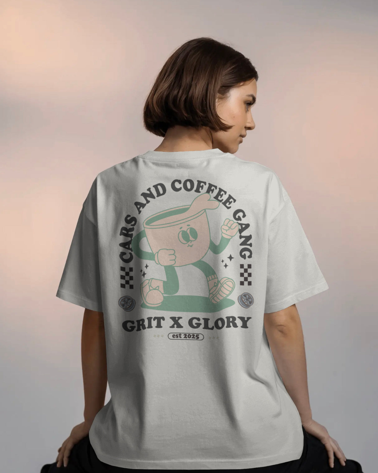 Cars & Coffee Gang Oversized Box Tee