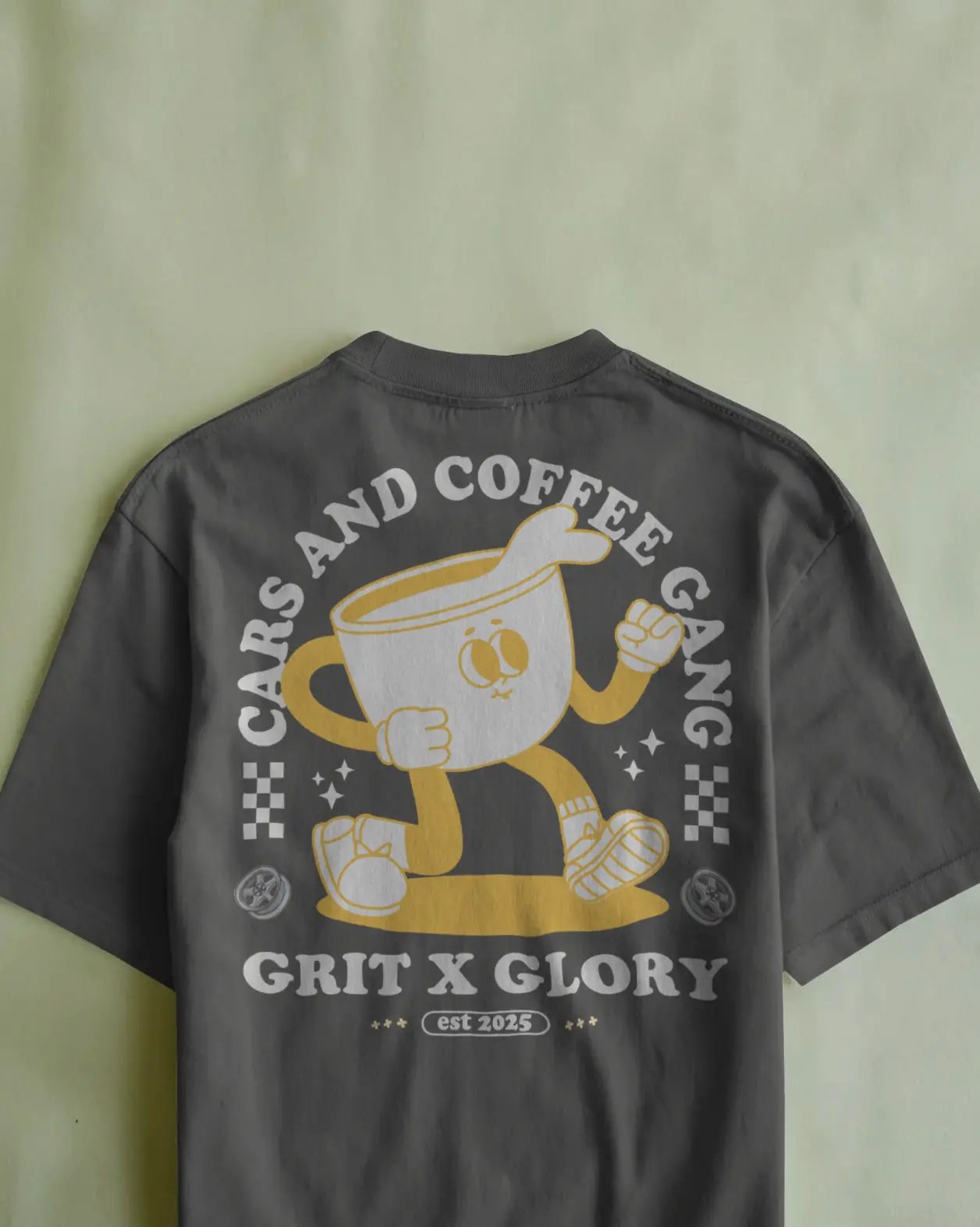 Cars & Coffee Gang 2 Oversized Box Tee