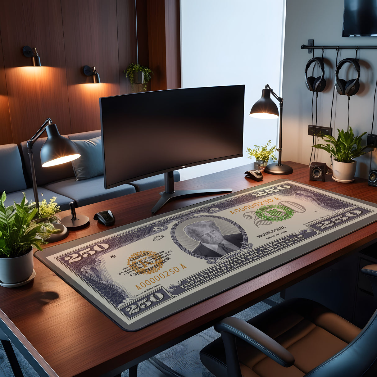 Donny T 250 Large Desk Mat 16″×32″