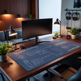 Glock Blueprint Large Desk Mat 16″×32″
