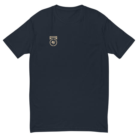 American Freedom t-shirt in midnight navy, soft and lightweight, perfect for any wardrobe staple.